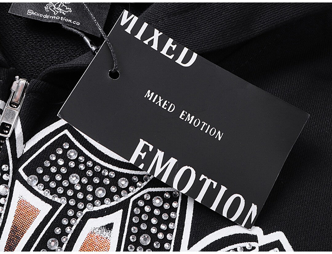 Mixed Emotion Street Hip Hop Beaded Sporty Casual Set