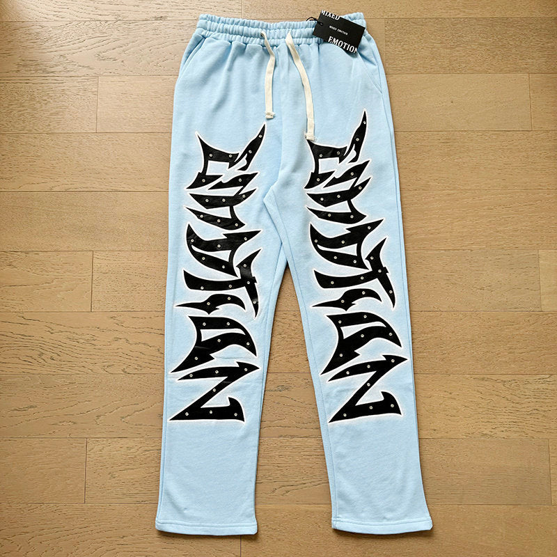 MIXED EMOTION Rhinestone Full Zip Sweatsuit Set