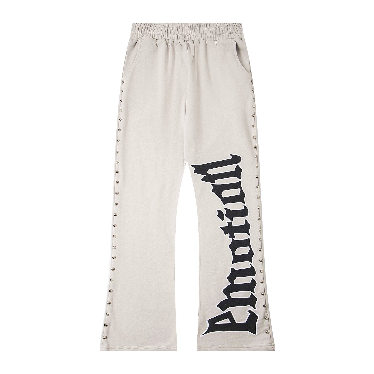 MIXED EMOTION Beaded Graphic Cotton Sweatsuit Set