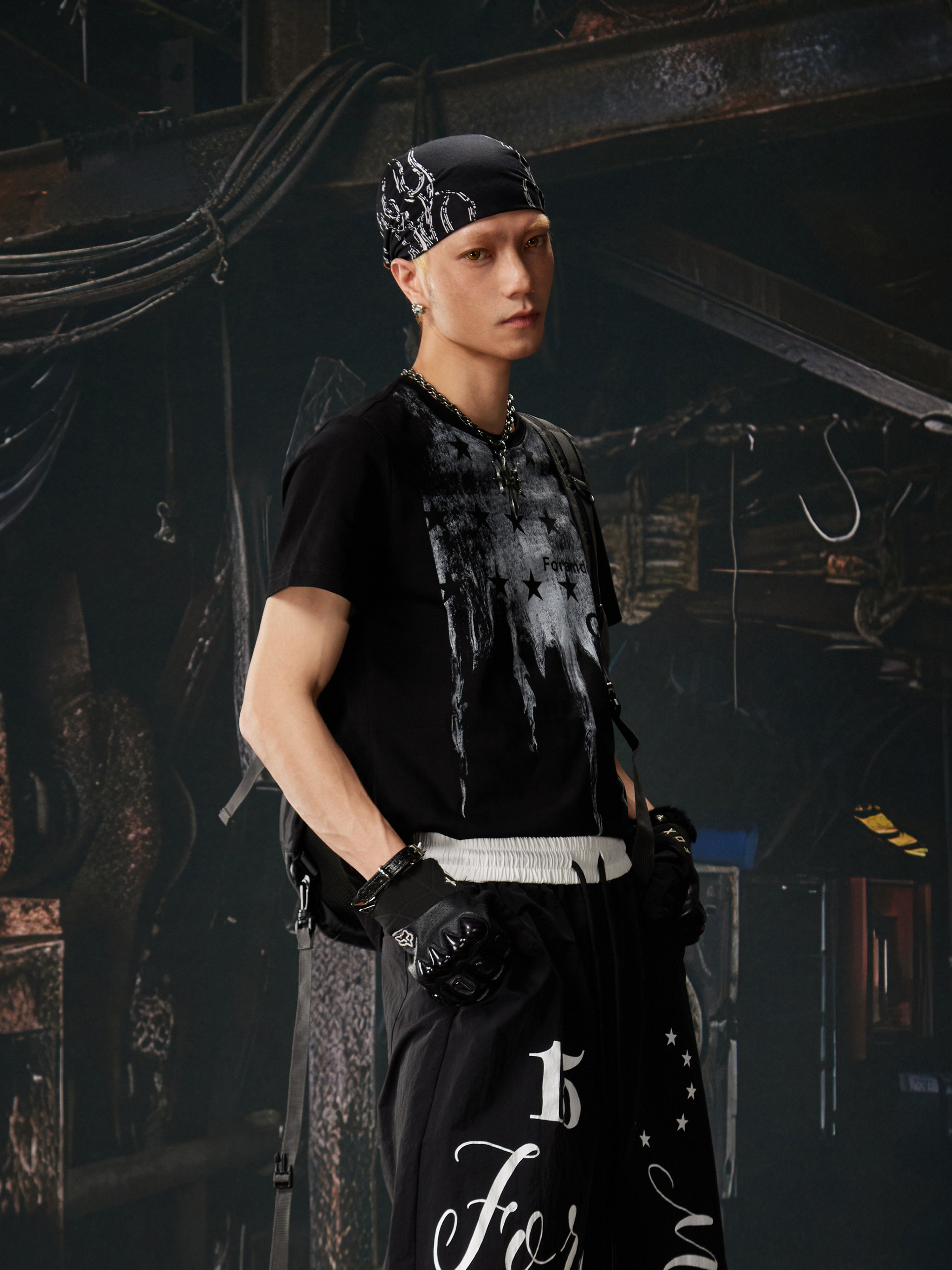 NOMANIAI Jersey short-sleeved printed t-shirt with a fitted design