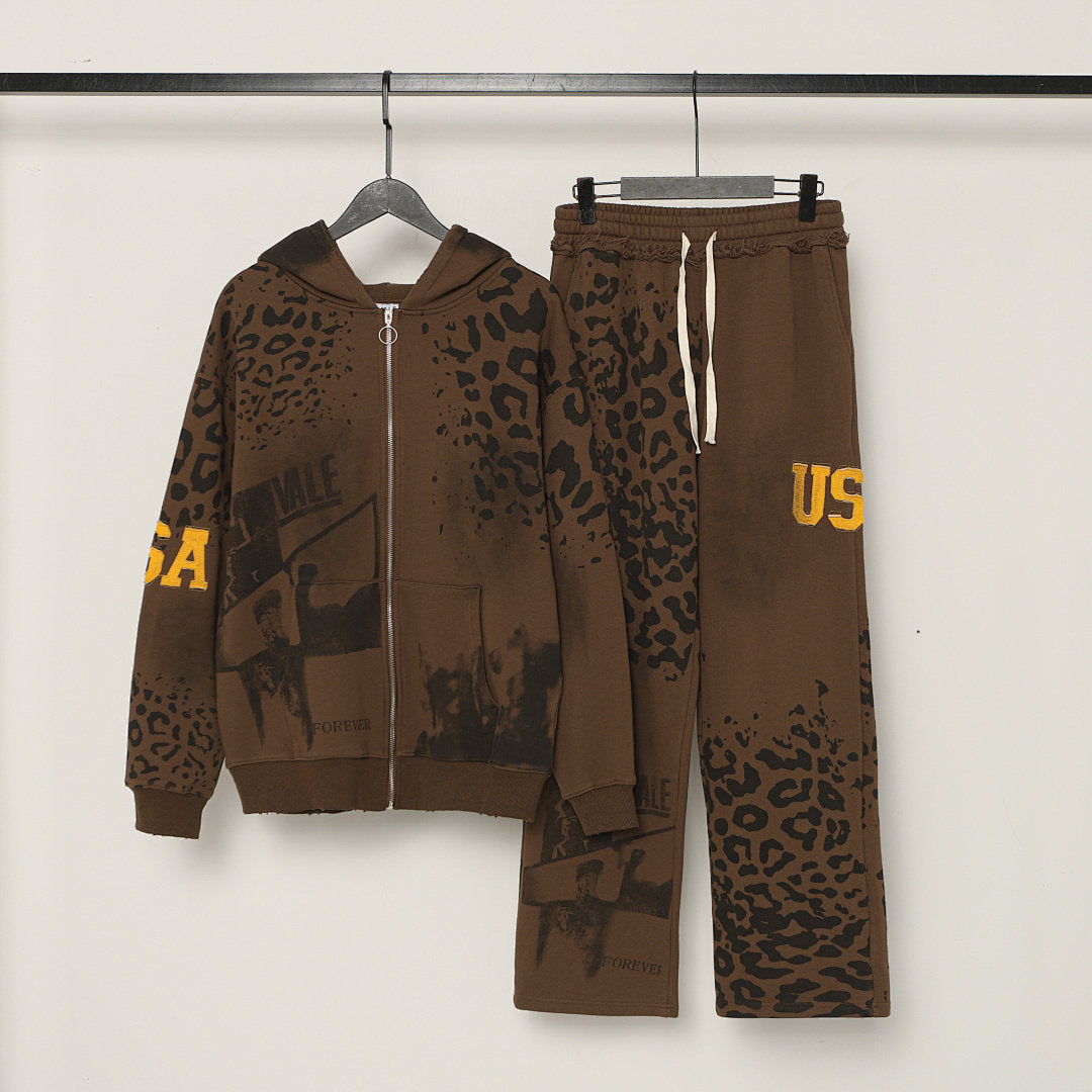 VALE VALLEY TRACKSUIT Hip-Hop Streetwear Sweatshirt Set
