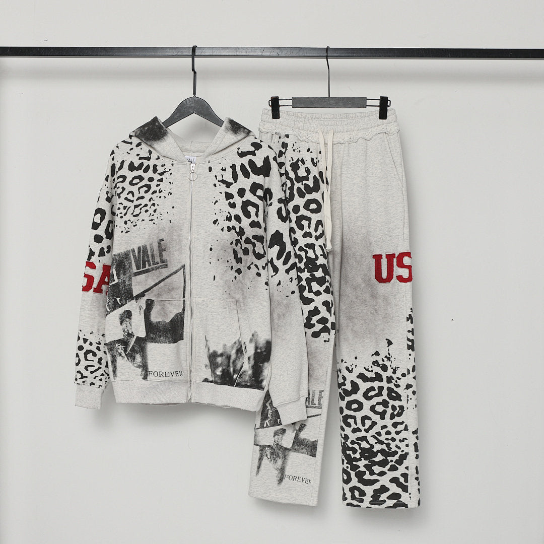 VALE VALLEY TRACKSUIT Hip-Hop Streetwear Sweatshirt Set