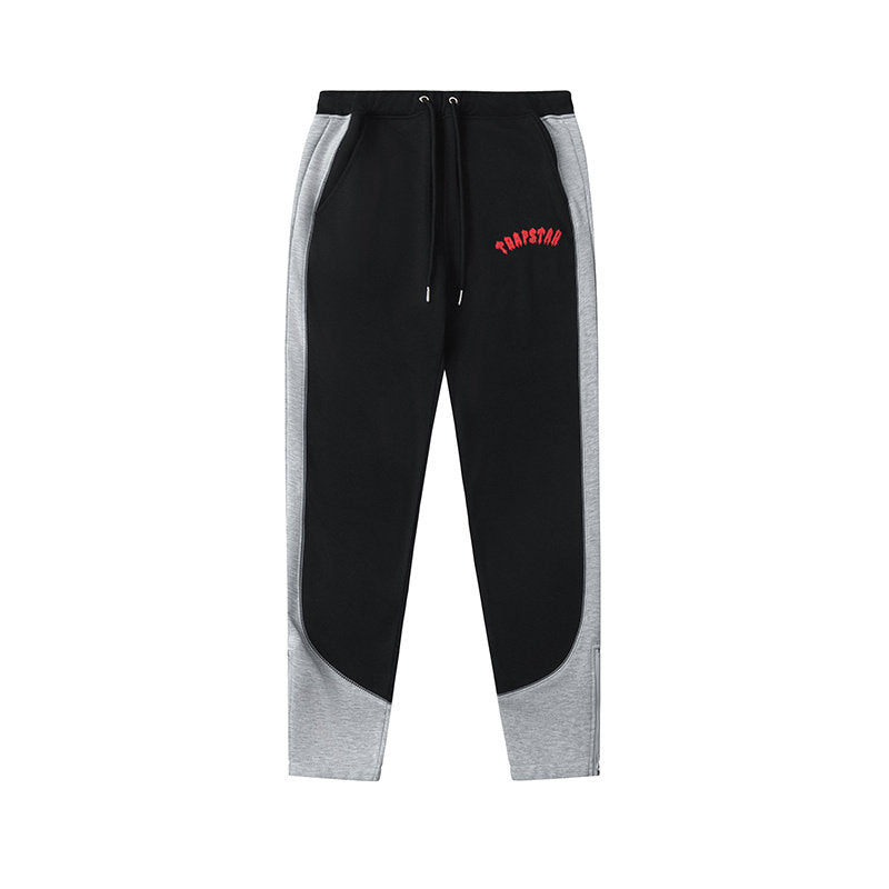 Trapstar Hip Hop Embroidery Color-Contrasting Fleece Sweater Set