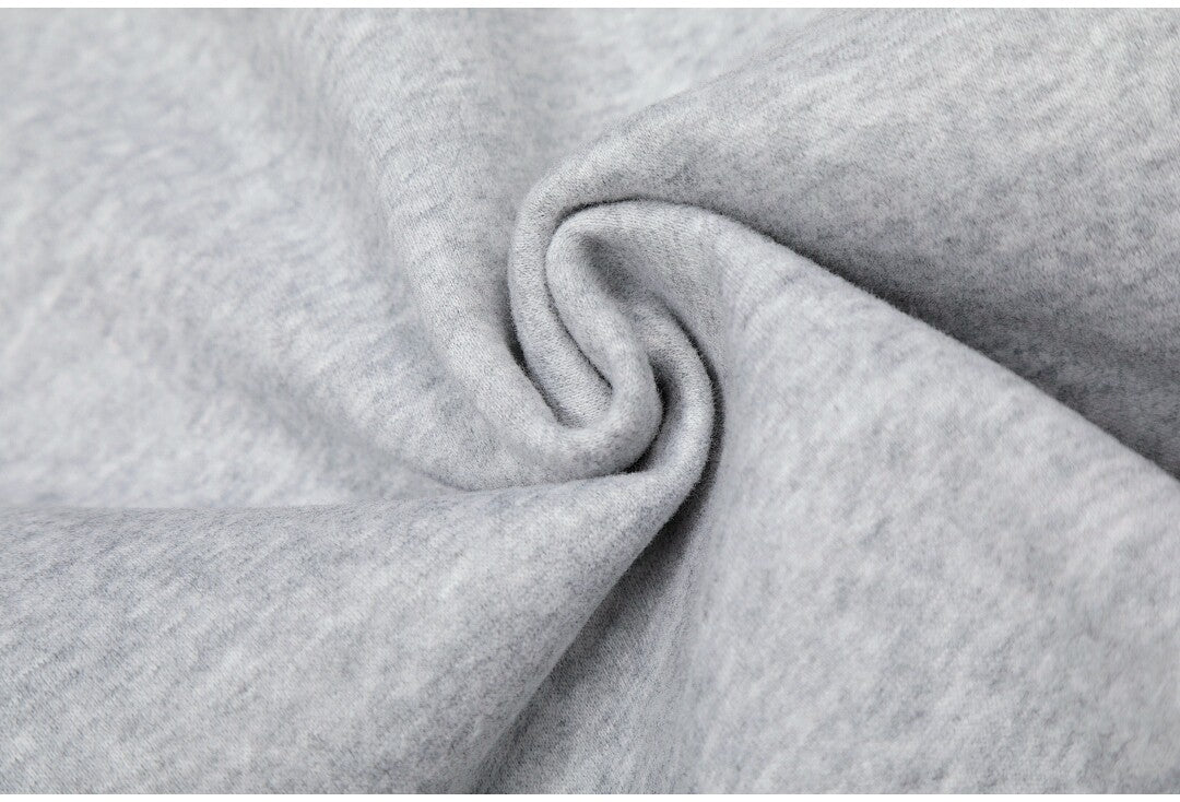 Mertra Contrasting-color embroidered fleece pullover jacket