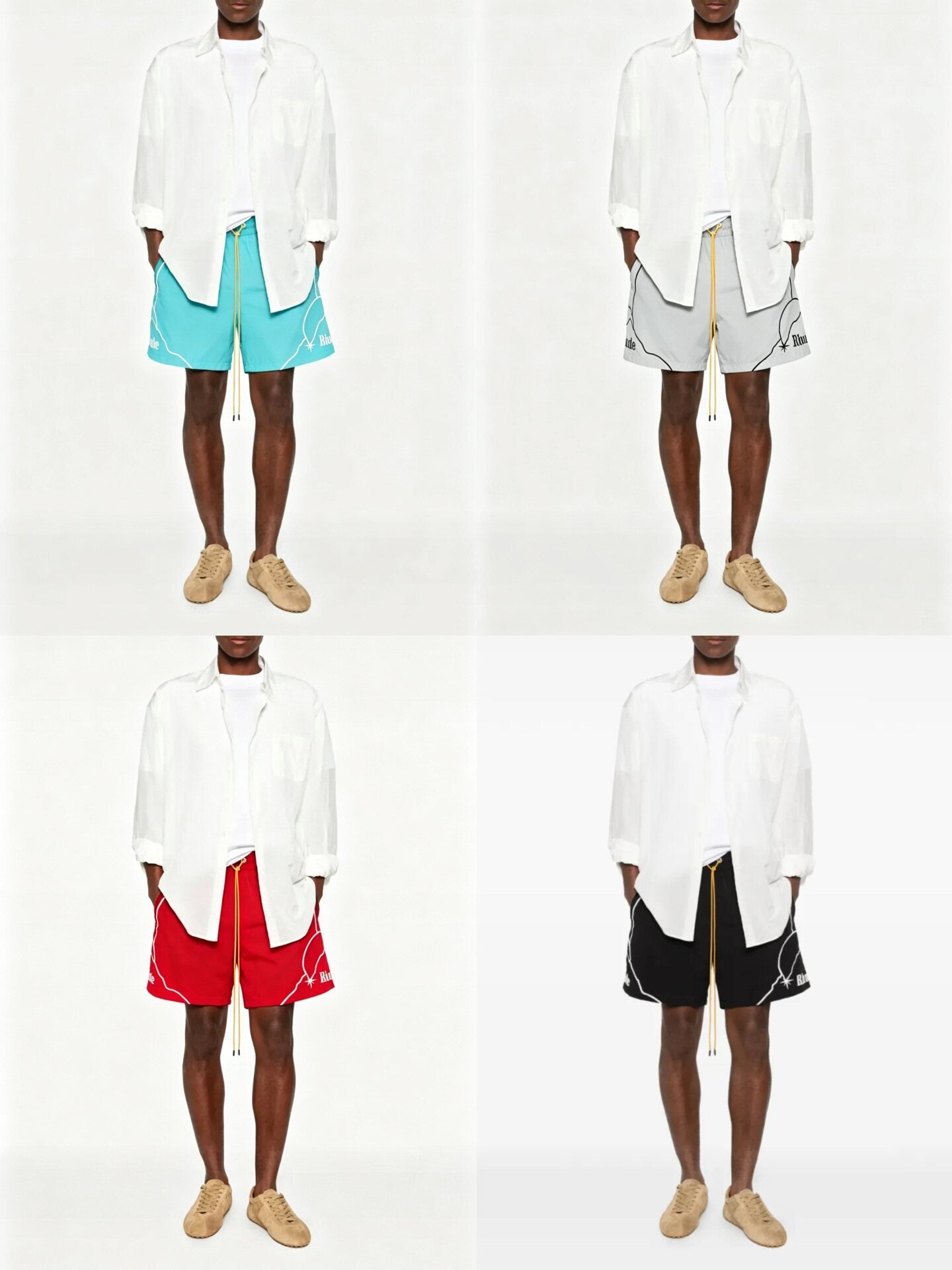 RHUDE American Retro Loose Fit Unisex Sweat Shorts