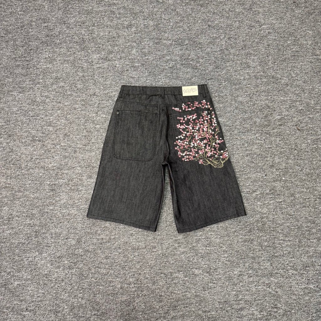 Derschutze Blossom V2 Embroidered Denim Jorts