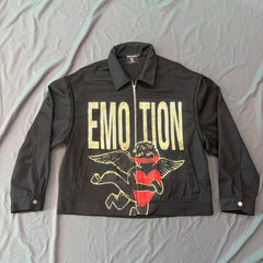MIXED EMOTION Detachable Sleeve DTG Printed Jacket