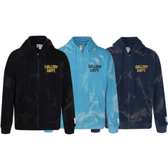 GALLERY DEPT Water Ripple Letterprint Loose Hooded Sweatshirt