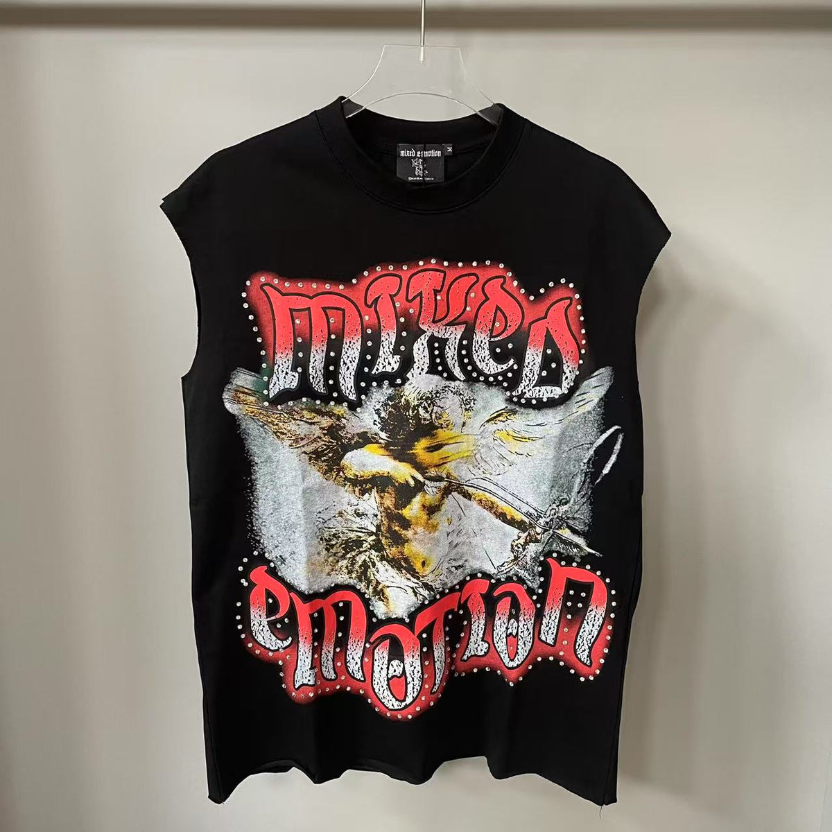 Mixed Emotion Graphic Sleeveless Streetwear Vest