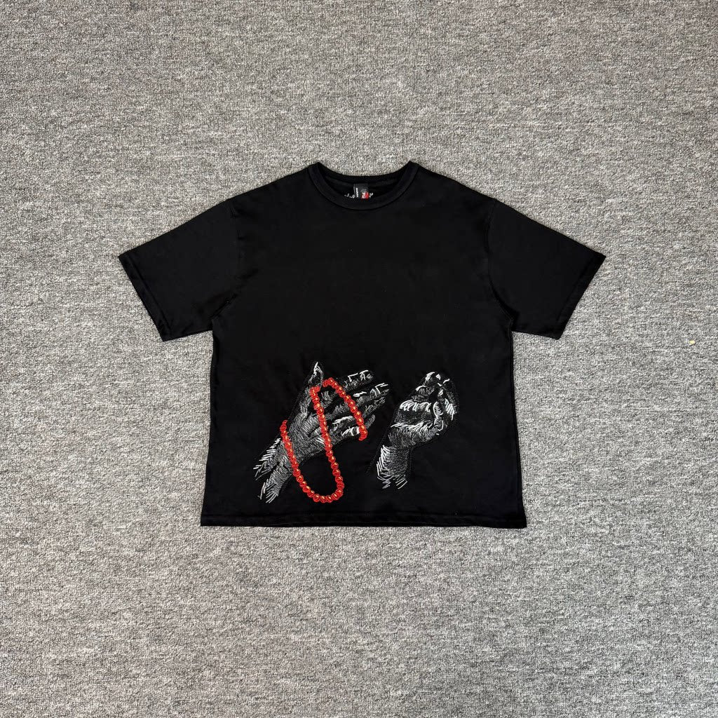 Derschutze Hands Embroidered Loose Cotton Tee