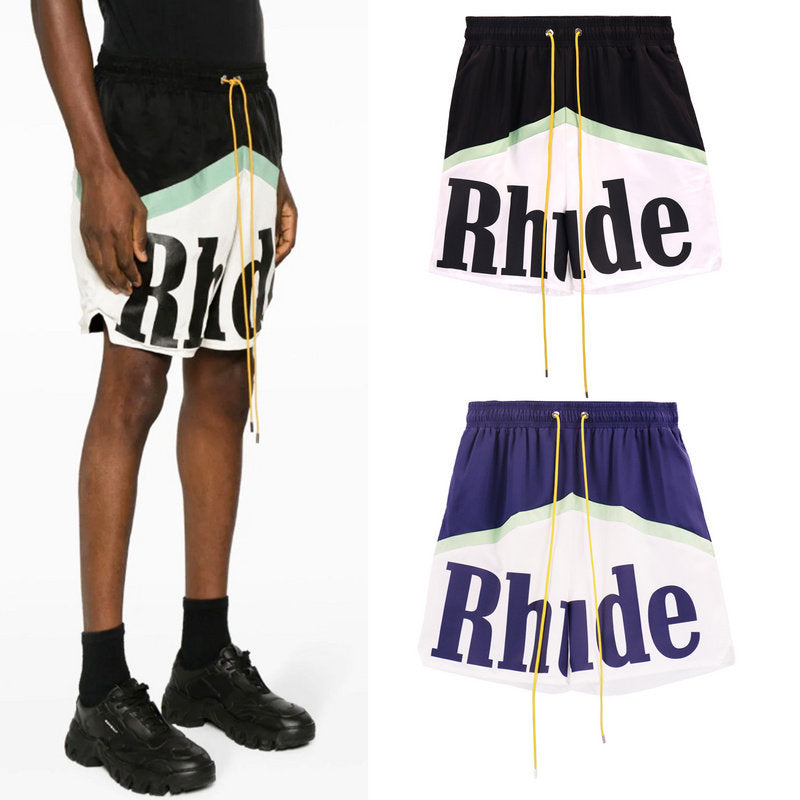 RHUDE Color Block Basketball Quick Dry Summer Shorts