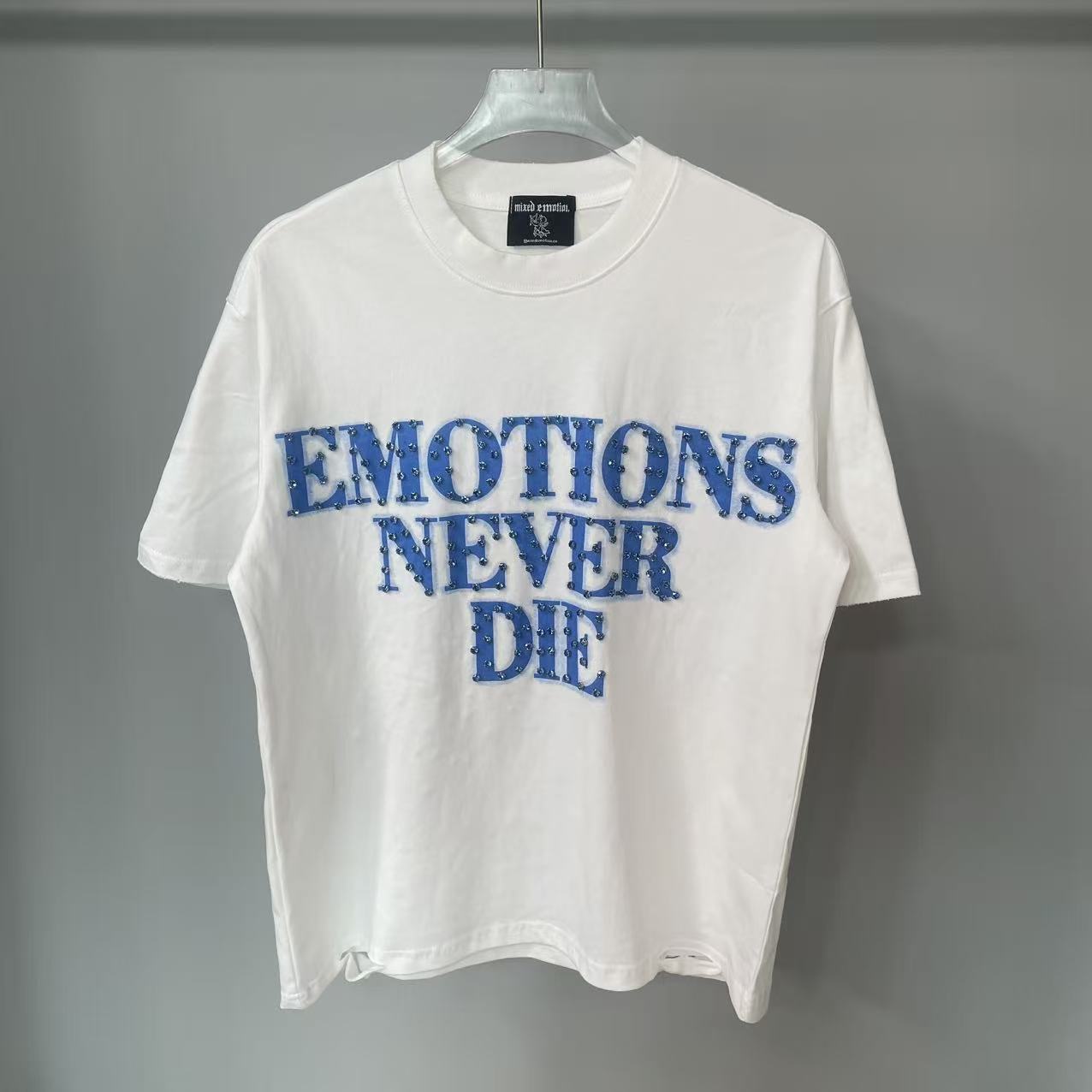 Mixed Emotion Rhinestone Lettering Graphic Tee