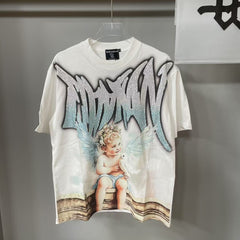 Mixed Emotion Baby Angel Rhinestone Graphic Tee