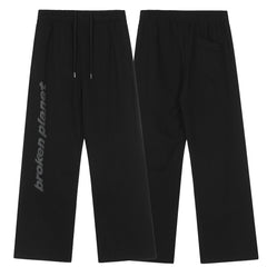 Broken Planet Fleece Puff Print Loose Sweatpants