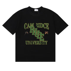 RHUDE American Retro Letter Print Loose Casual T-Shirt