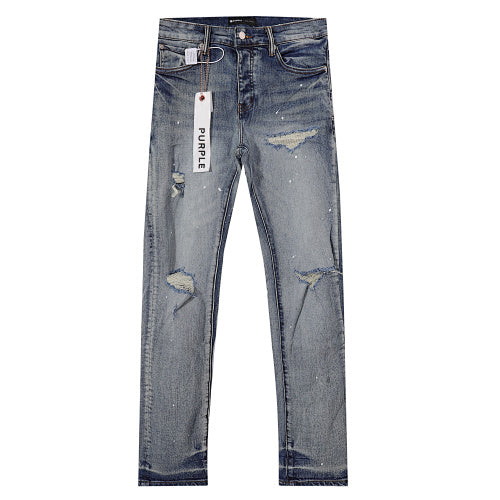 Purple Brand Men Slim Fit Ripped Denim Jeans