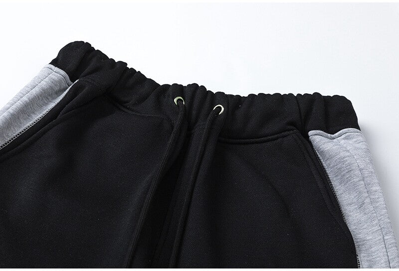 Trapstar Hip Hop Embroidery Color-Contrasting Fleece Sweater Set