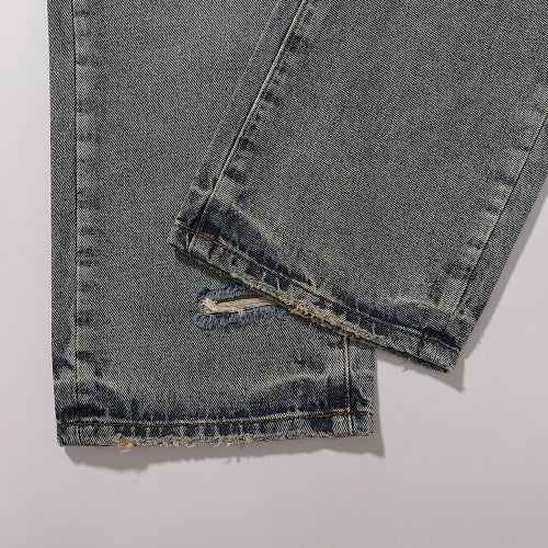 Purple Brand Men Straight Leg Layered Denim Jeans