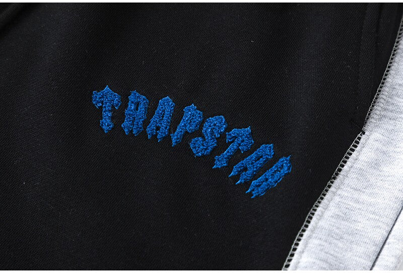 Trapstar Hip Hop Embroidery Color-Contrasting Fleece Sweater Set