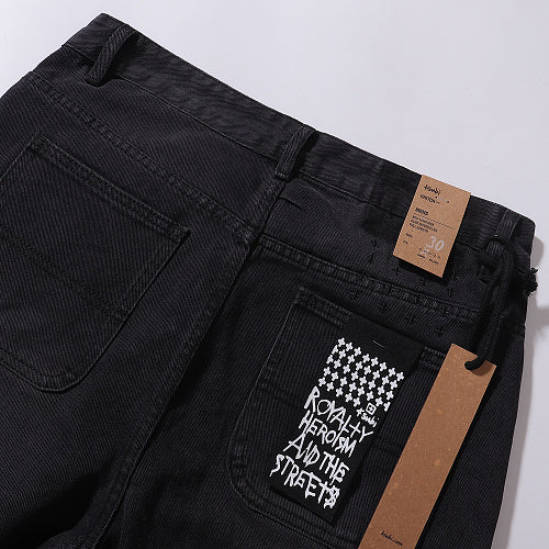 Ksubi Men Blue Baggy Patchwork Denim Shorts