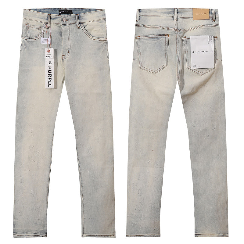 Purple Brand Men Slim Dirt Tint Denim Jeans