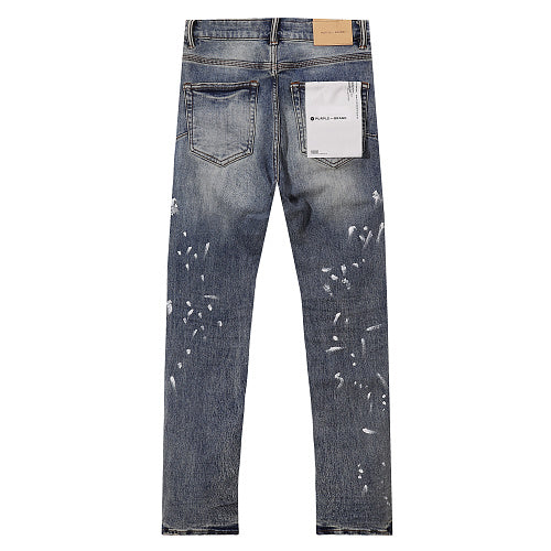 Purple Brand Men Paint Splatter Denim Jeans