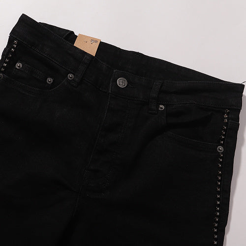 Ksubi Matte Black White Star Denim Slim Jeans