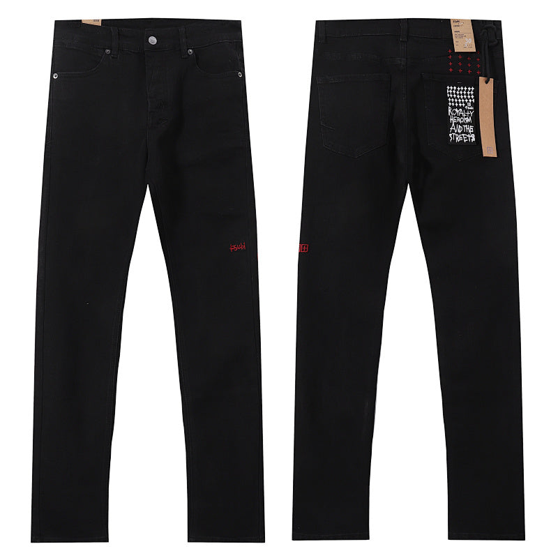 Ksubi Men Jet Black Slim Straight Jeans