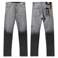 Ksubi Gradient Wash Black Paint Splatter Denim Jeans