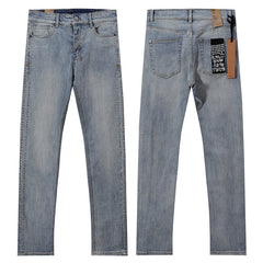 Ksubi Light Wash Rhinestone Studded Denim Jeans