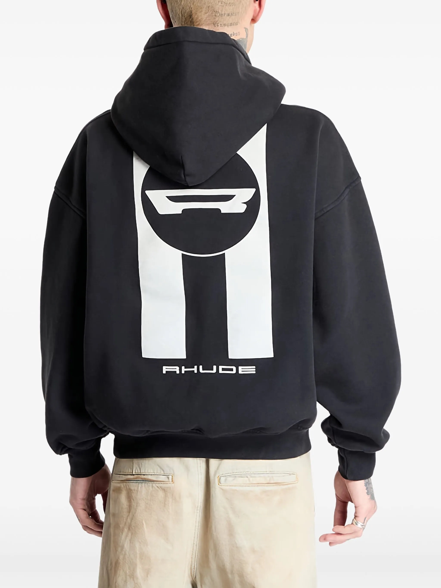RHUDE Classic Big R Vintage Washed Boxy Hoodie