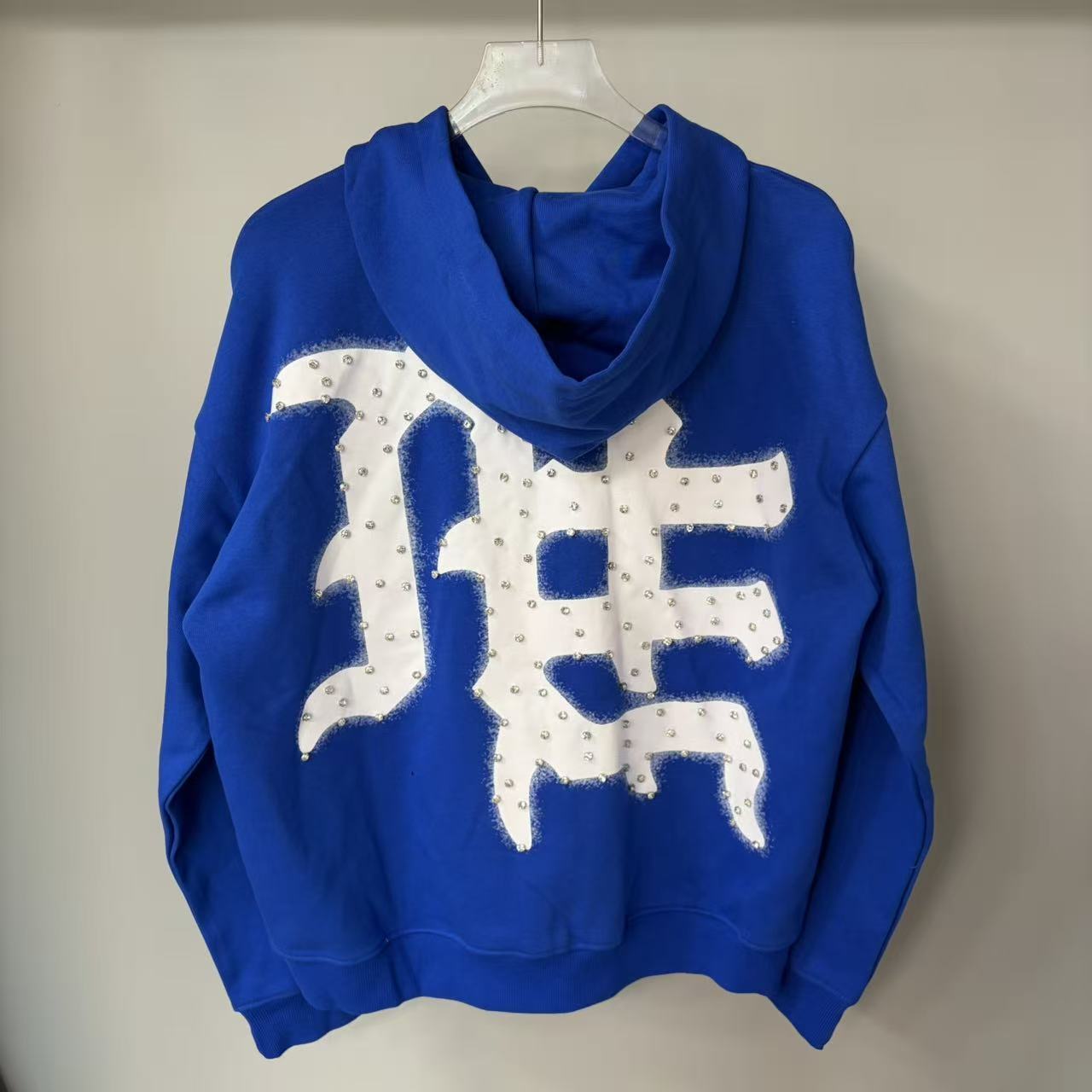 MIXED EMOTION Christmas Rhinestone Zip Hoodie