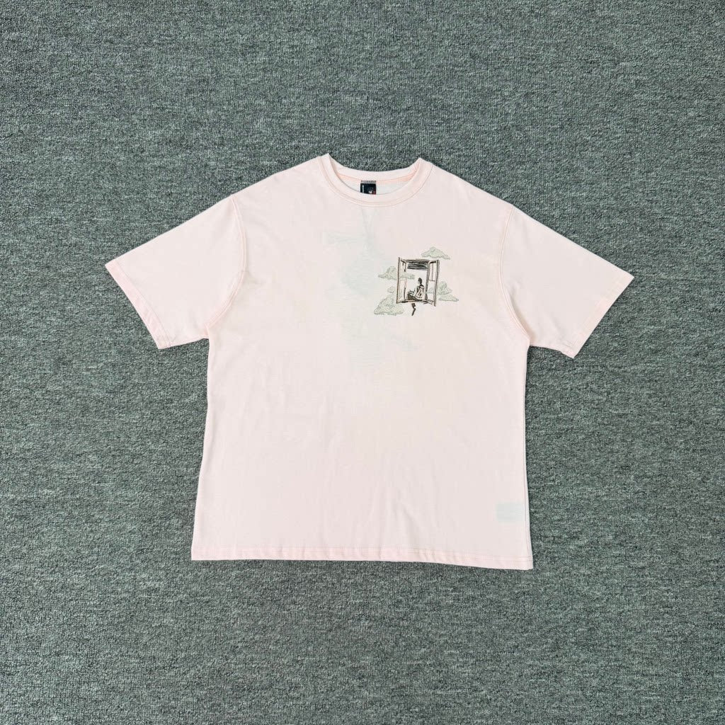 Derschutze Retro Architecture Embroidered Cotton Tee