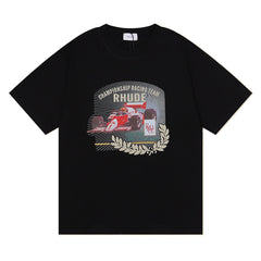 RHUDE F1 Grand Prix Circuit de Monaco Print T-Shirt