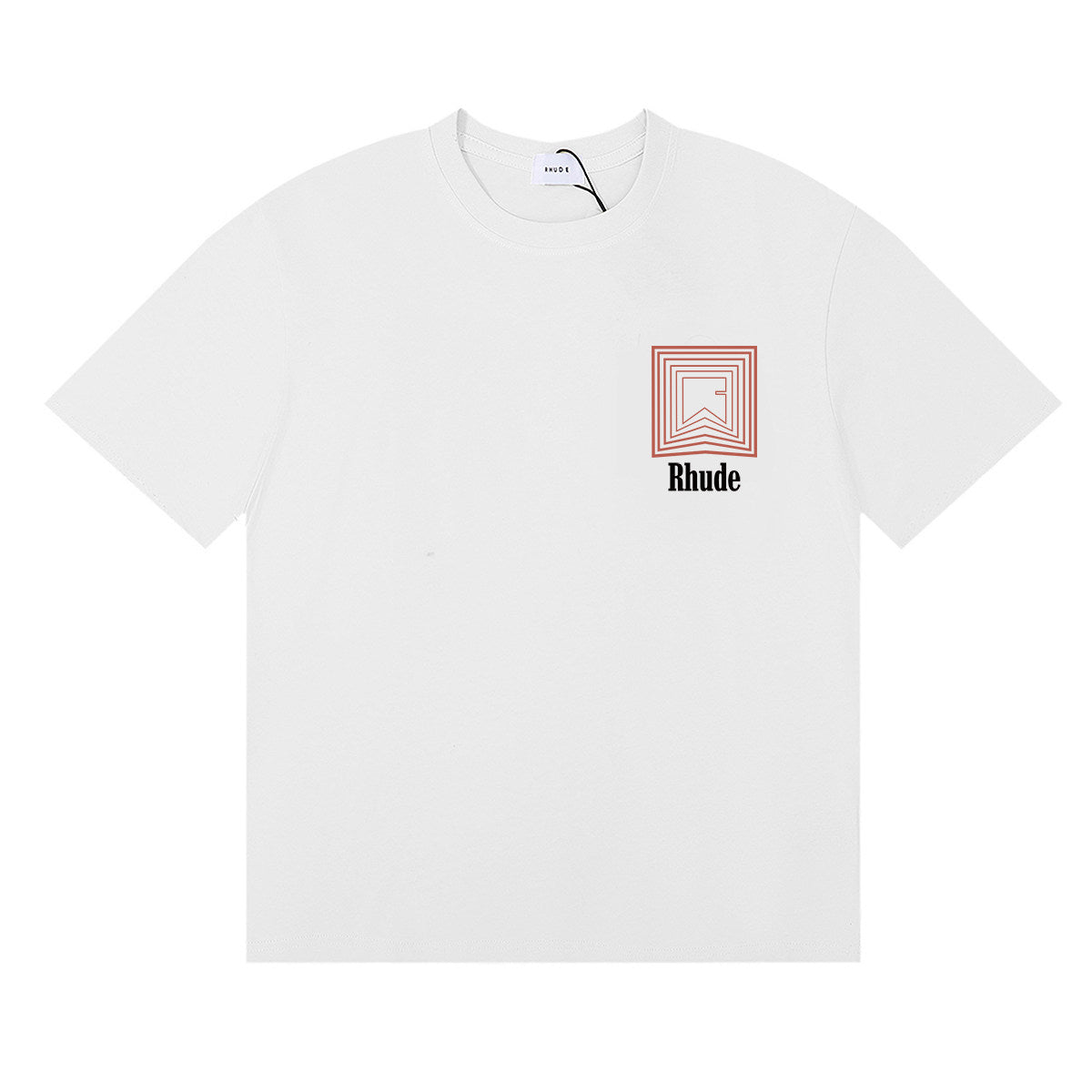 RHUDE Summer Maze Graphic Printed Oversized Cotton Tee