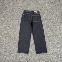 Derschutze Hip Hop Heavy Embroidered Straight Jeans