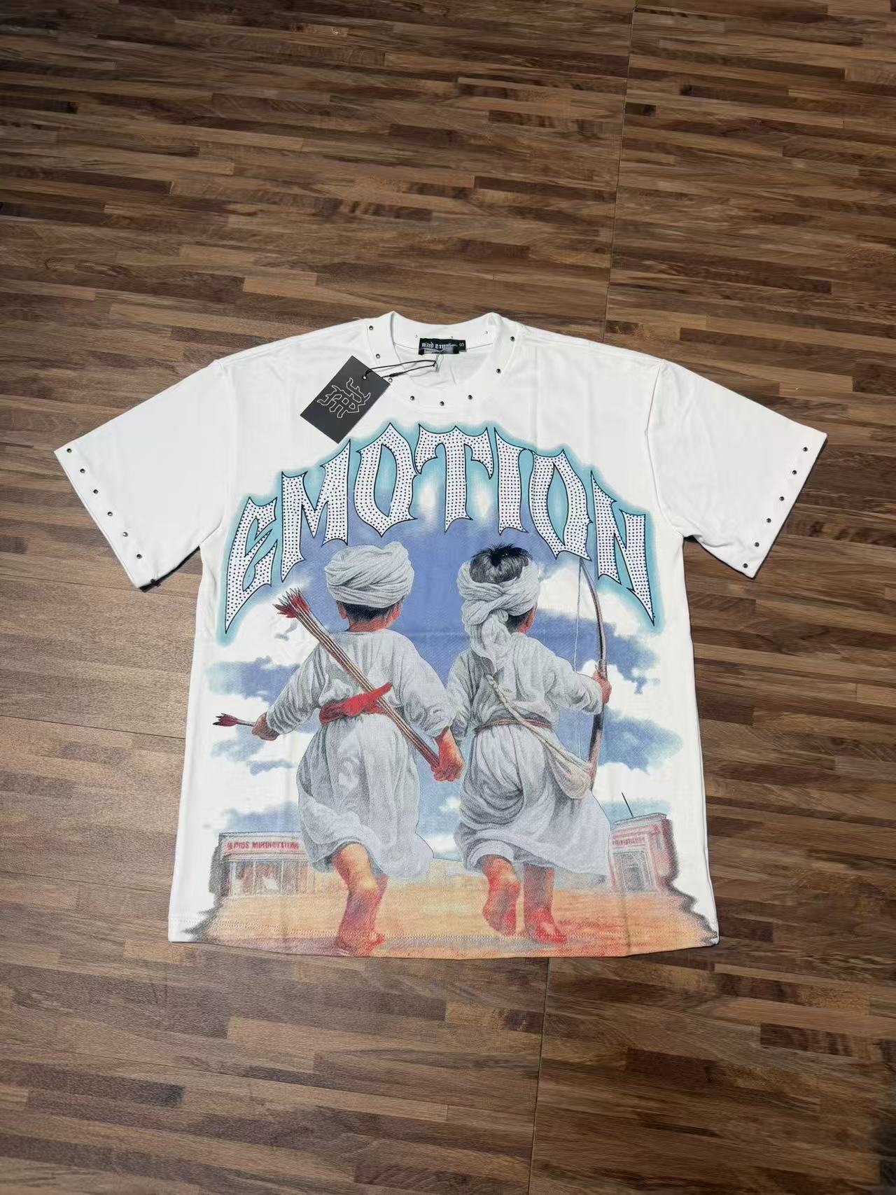 MIXED EMOTION Heavyweight Rhinestone Graphic Graphic T-Shirt