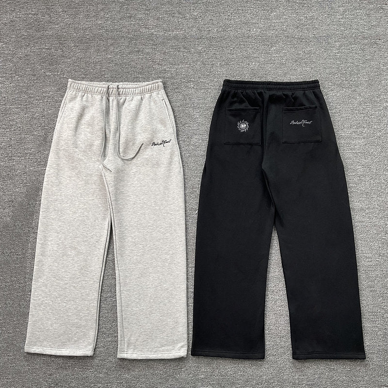 Broken Planet Embroidered Sporty Casual Pants