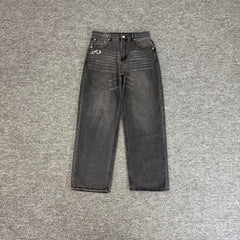 Derschutze Koi Fish Washed Black Jeans