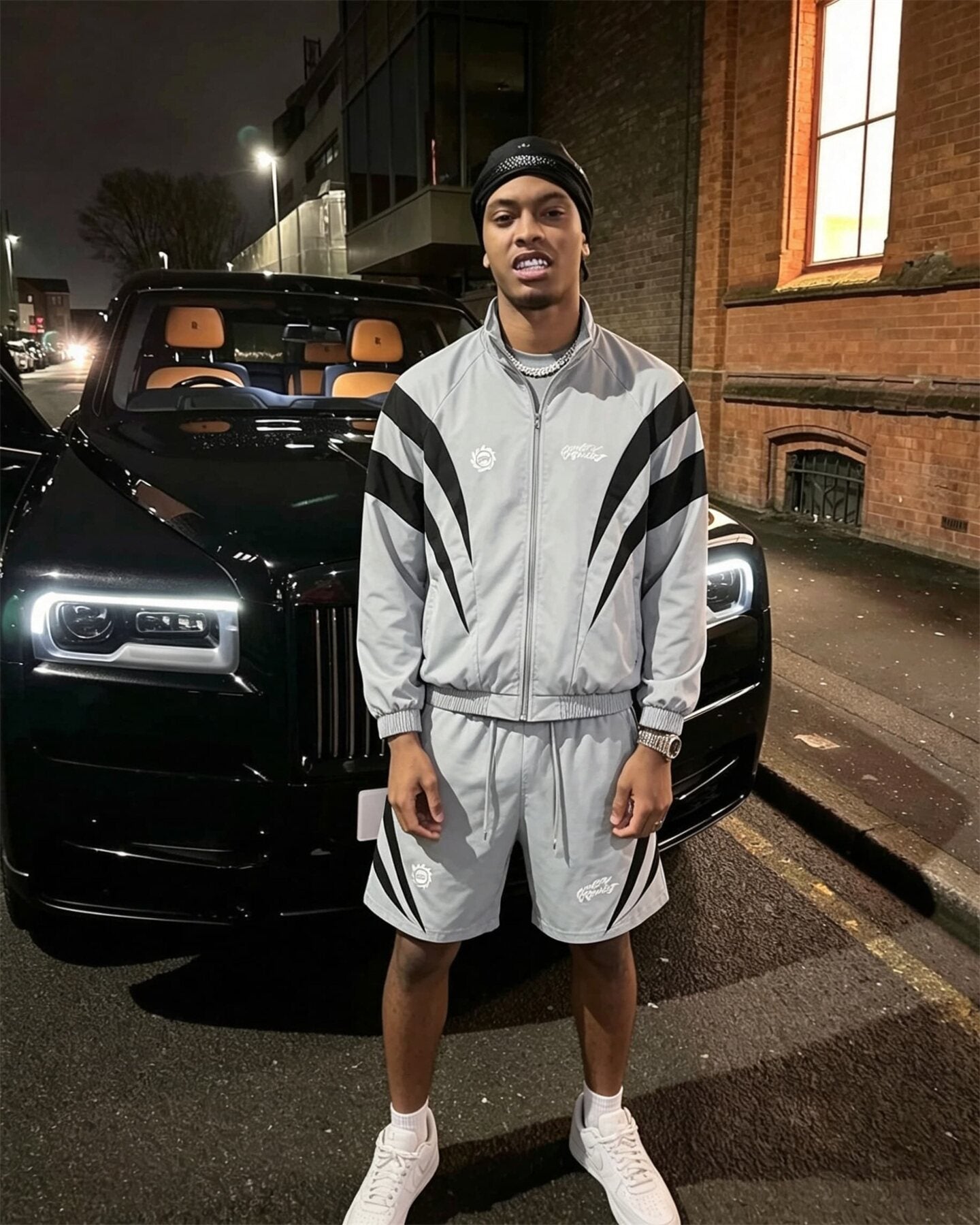 Broken Planet Reflective Tech Wear Jacket Shorts Set