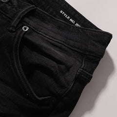 Purple Brand Men Black Ripped Denim Jeans
