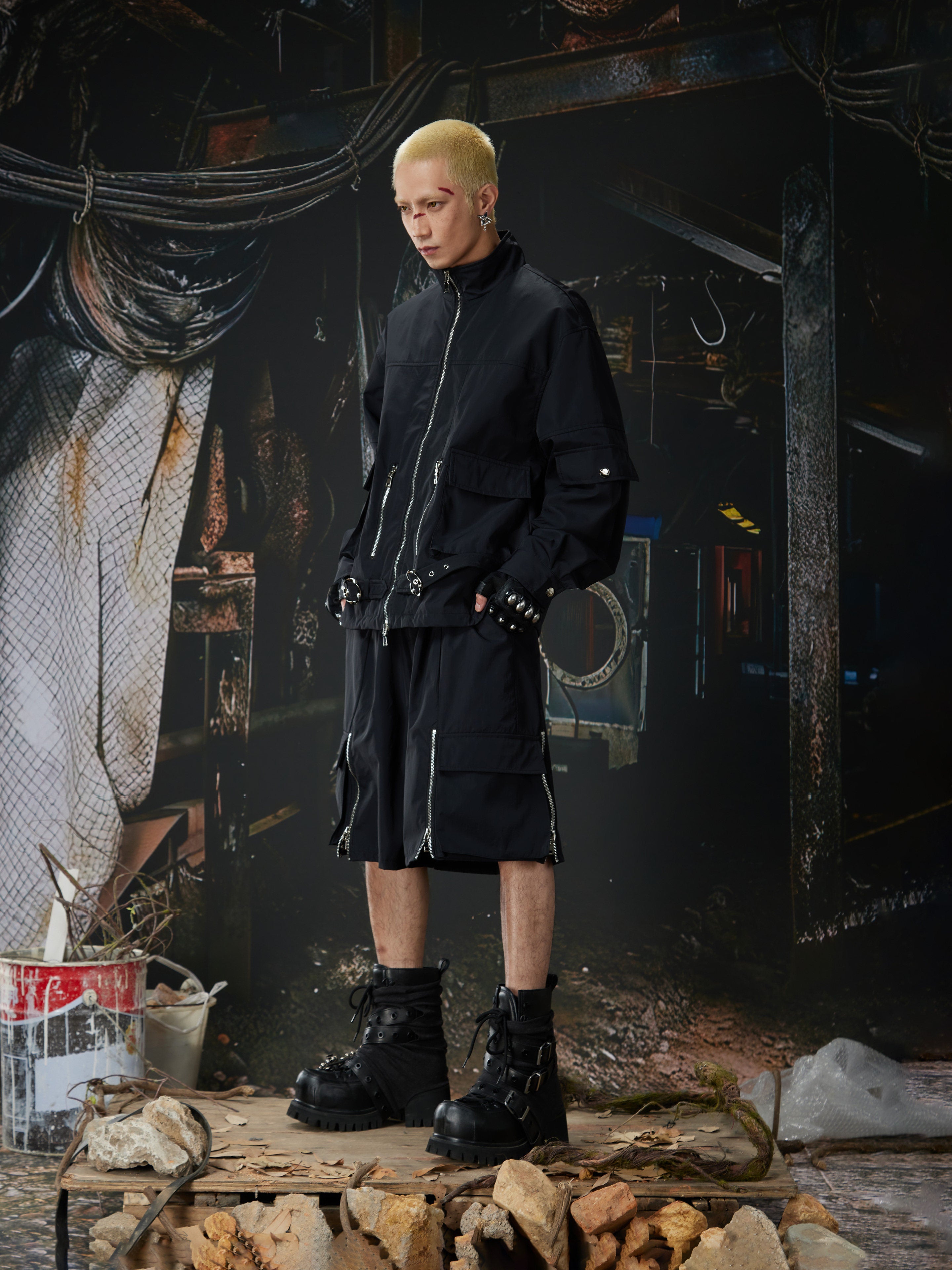 NOMANIAI Functional style outdoor metal zipper set