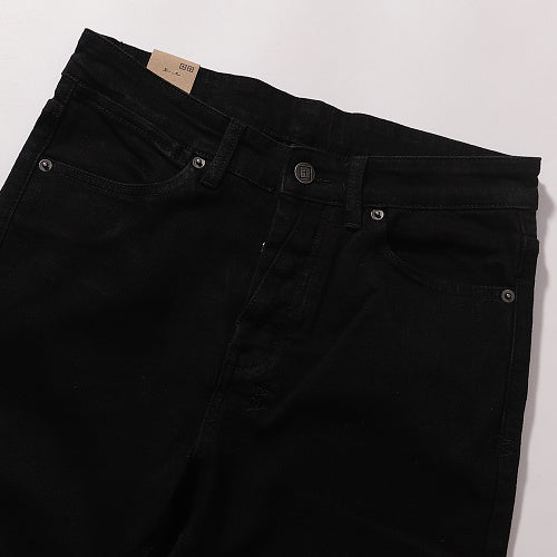 Ksubi Matte Black White Cross Embroidered Denim Jeans