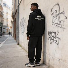 RHUDE American Vintage Badge Letter Fleece Hooded Sweatshirt