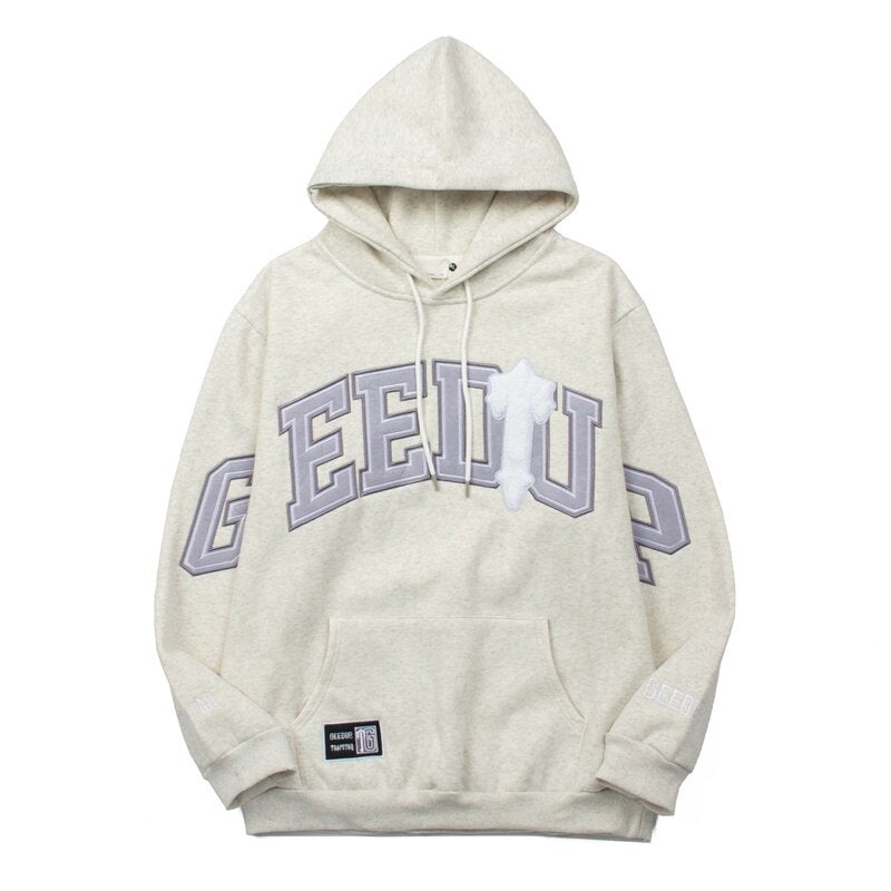 Trapstar Heavy Industry Embroidered Loose Fleece Hooded Shirt