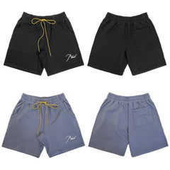 Rhude Embroidered letter drawstring shorts