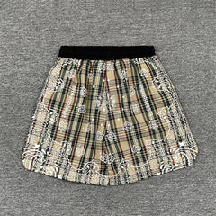 Broken Planet Paisley Plaid Loose Drawstring Shorts