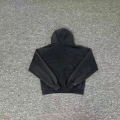 Broken Planet Washed Crop Puff Print Hoodie