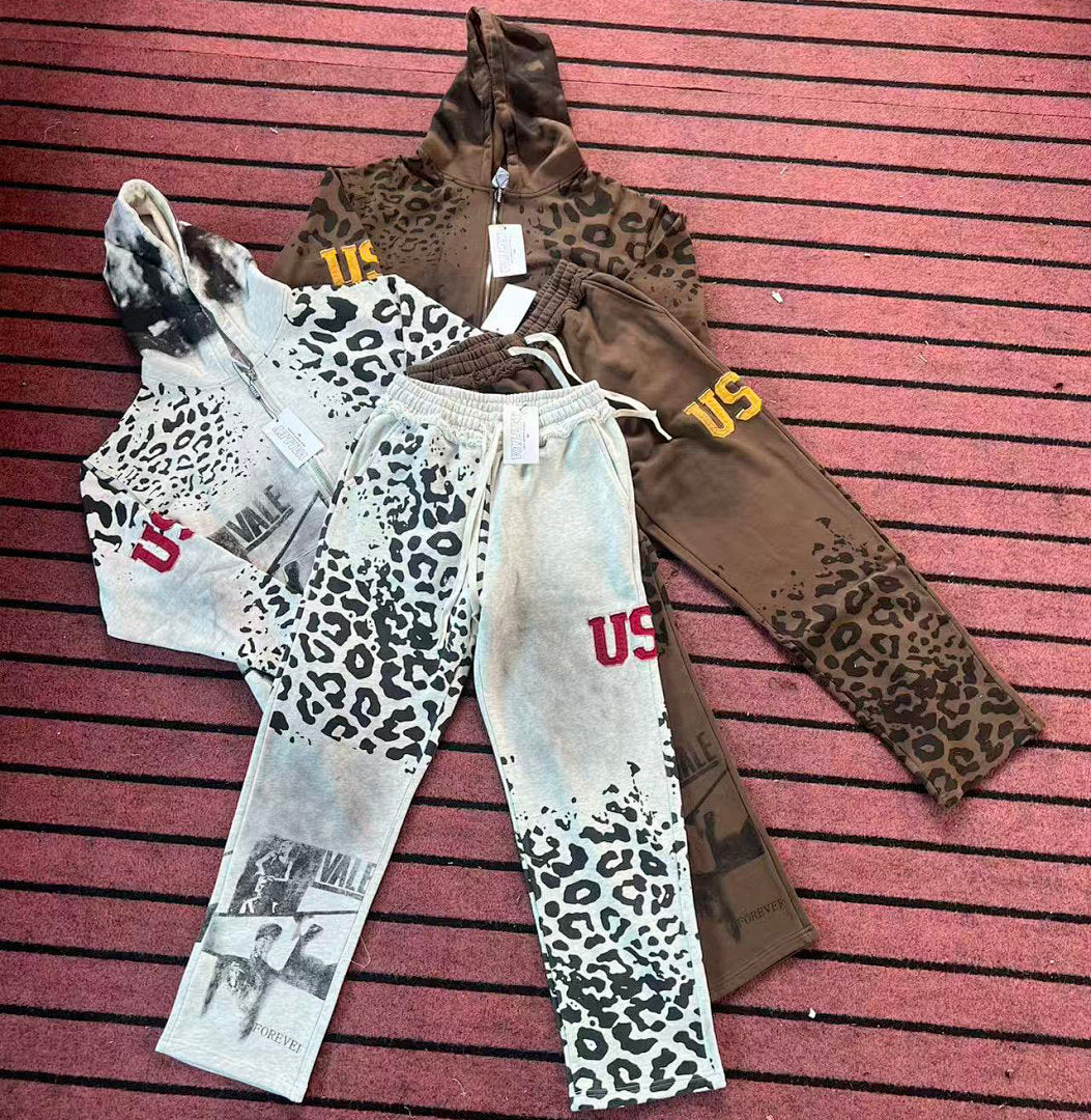 VALE VALLEY TRACKSUIT Hip-Hop Streetwear Sweatshirt Set