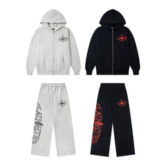 Corteiz fleece-lined sports sweatshirt set